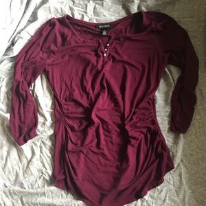 WHBM quarter Sleeve shirt with pearl buttons
